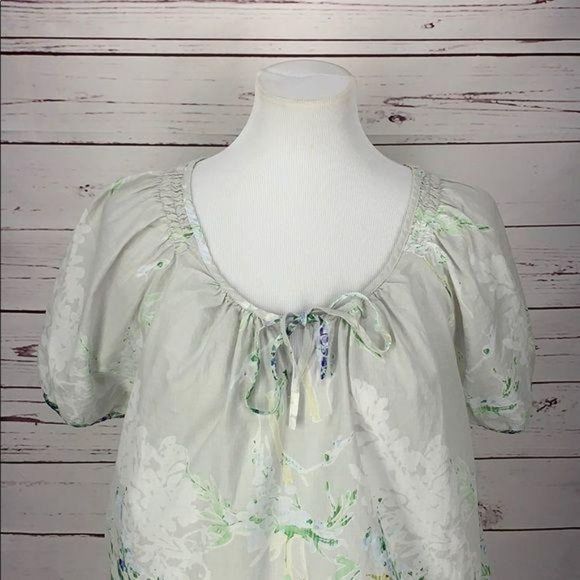 Hester & Orchard‎ XL peasant Floral Cap Sleeve Top Blouse - Picture 9 of 9